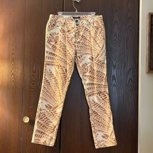 Lauren by Ralph Lauren Jean style corduroy pants. Cream and tan. Size 10.